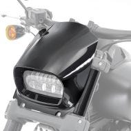 Frontlykt frontmaske egnet for Harley Davidson Softail Fat Bob 114 18-24 Fly Screen Craftride svart