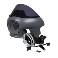 Frontmaske med frontrute og frontlysbrakett egnet for Harley Davidson Dyna 06-17 Craftride umalt