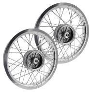 Sett med 2x felger 2,15x16 brede aluminiumseikerhjul egnet for Simson S51 S50 S70 Schwalbe KR51 aluminiumsfelg Craftride AF25