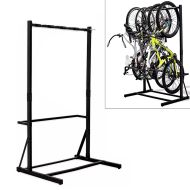 Sykkelstativ frittstående for 5 sykler stål 117 x 91,5 x 205,5 cm RI98 svart