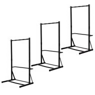 3X sykkelstativ frittstående for 5 sykler stål 117 x 91,5 x 205,5 cm RI98 svart