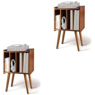 Sett med 2x skap egnet for vinylplater VP1 Divit platespillerskap trelook
