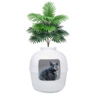 Kattesandboks med kunstig plante Divit KK16 planter kattetoalett