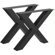 Bordben metall Divit XU27 bordløpere bordramme X-formet 40 x 39,5 cm svart
