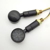 LED motorsykkelblinklys Lumitecs RV299 med E-merke 2 stk tonet svart