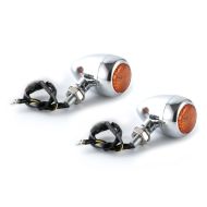LED motorsykkel indikatorer Lumitecs RV369 med E-merke egnet for choppere foran-bak gul krom