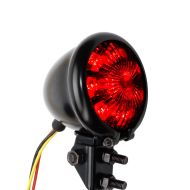 Motorsykkel LED-baklykt med bremselys og kontinuerlig lys Lumitecs TX43 med E-merke rødt