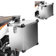 2x motorsykkel aluminium kofferter Bagtecs Namib 40Ltr aluminium side kofferter økonomi sett