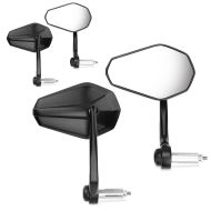 2x motorsykkelstyrende speilpar (4 stk) med E-merke bakspeilpar Zaddox SP6 økonomisett