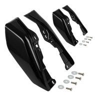 2x mellomramme vindavvisere egnet for Harley Davidson Touring 09-24 varmebeskyttelse Craftride WA3 svart sparesett