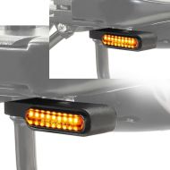 2x LED kjørelys styreblinklys motorsykkel Lumitecs BL8 LED-blinklys med E-merke 2 stk tonet sparesett