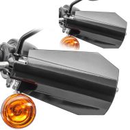 2x håndbeskyttere egnet for Harley Davidson håndbeskyttelse Craftride HP4 svart økonomisett