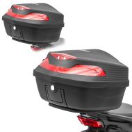 2x motorsykkel toppkoffert Bagtecs XK48 Universal 48 liter rød økonomisett