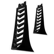 2x frontspoiler egnet for Harley Davidson Softail 18-24 radiatordeksel Craftride CV6 matt svart økonomisett