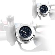 2x styreklokke motorsykkel Craftride analog klokke med styreholder krom sparesett