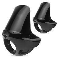 2x frontlyskledning egnet for Chopper Cruiser Bobber lampemaske Craftride VD8 svart sparesett