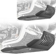 2x motorbeskyttelse egnet for BMW R NineT 14-23 Motoguard aluminium frontspoiler undervogn beskyttelse svart økonomi sett
