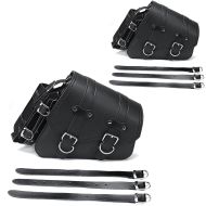 2x motorsykkel-salveske egnet for cruiser og chopper sidebag SB5 høyre svart Craftride sparesett