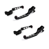2x bremsespak og clutchspaksett Edge Cut egnet for Harley Davidson Dyna Sportster Softail Touring 96- svart økonomisett
