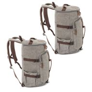 2x motorsykkel bagasjerull Craftride VG5 halebag vintage 30 liter i lysegrå økonomisett