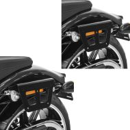 2x salveskeholder passende for Harley Davidson Dyna 91-17 koffertstativ flyttbar Craftride QL venstre sparesett
