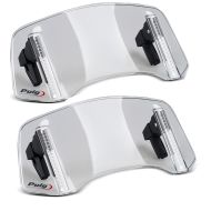 2 x frontrutespoiler feste clip-on Puig økonomisett 20764H feste spoiler røykgrå