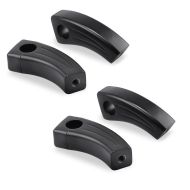 2x styremontering egnet for 1"-25,4 mm styret pullback stigerør 3,5" Craftride PB1 aluminium svart økonomi sett
