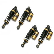 2x motorsykkel støtdempere bak 280 mm fjærbenspar universal Zaddox RS2 svart-gull sparesett