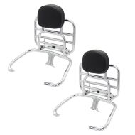 2x bagasjehylle med sammenleggbar rygg som passer til Vespa GTS 300 / 250 / 125 08-20 Craftride krom økonomisett