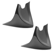 2x frontspoiler egnet for Harley Davidson Sportster 04-20 motorspoiler Craftride CP6 svart sparesett