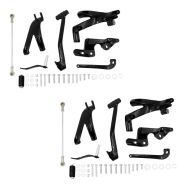 2x fremre fotstøttesystem egnet for Harley Davidson Softail Street Bob 18-24 fotstøttesett Craftride VF2 økonomisett