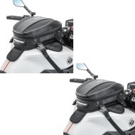 2x motorsykkel tankbag Bagtecs MR5 halebag utvidbar 11-15 liter svart økonomisett