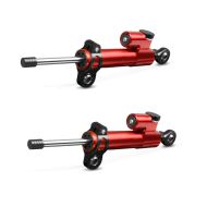 2x styredemper motorsykkel Zaddox LD1 stabilisator universal rød økonomi sett