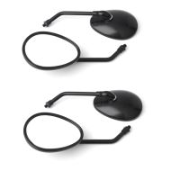 2x motorsykkelspeilpar (4 deler) med E-mark Craftride SC2 bakspeil universal svart sparesett