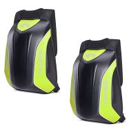 2x hardshell ryggsekk motorsykkel Bagtecs Carbon 30L neongult sparesett