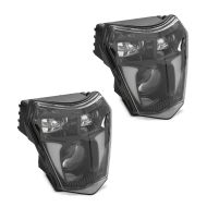 2x LED-frontlykter egnet for KTM EXC / EXC-F / Freeride / Enduro / SMC 14-24 med E-merke DRL Xdure SW3 økonomisett