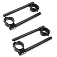 2x clip-on styre 50 mm diameter aluminium styre Zaddox CP1 svart økonomi sett
