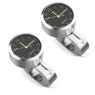 2x styreklokke motorsykkel Craftride analog klokke med styreholder LK1 sølv sparesett