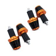 2x styreender / motorsykkelstyrevekter Tourtecs LE2 egnet for universalstyre oransje sparesett