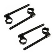2x clip-on styre 22mm clip-on 45mm med 30mm øke styre Zaddox aluminium i svart sparesett