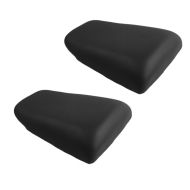 2x stolpestol egnet for Suzuki SV 1000 / 650 / S 03-08 passasjersete svart økonomisett