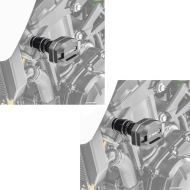 2x kollisjonsputer egnet for Kawasaki Z 900 17-24 kollisjonsputer Motoguard RX4 svart sparesett