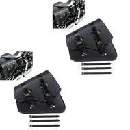 2x motorsykkel-salveske egnet for cruiser og chopper sideveske SB4 venstre svart sparesett