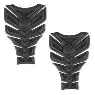 2x motorsykkel tank pad sett Zaddox TF3 tank beskyttelse klistremerke universal svart sparesett