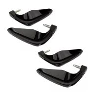 2x motorsykkel håndbeskyttere Motoguard RH2 håndbeskyttere universal svart sparesett