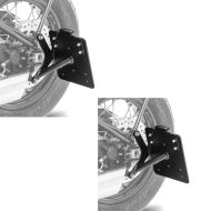 2x sideskiltholder som passer til Triumph Bonneville Bobber / Black 17-24 nummerskiltholder med LED-belysning Craftride sparesett