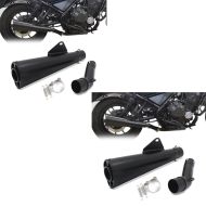2x eksos egnet for Honda Rebel 500 CMX 17-24 slip-on bakre lyddemper Craftride svart økonomisett