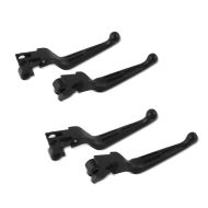 2x bremsespak og clutchspaksett Stripe egnet for Harley Davidson Dyna Sportster Softail Touring 96- svart Craftride økonomisett