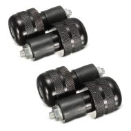 2x styreender / motorsykkelstyrevekter Tourtecs LE6 egnet for universalstyre svart økonomisett