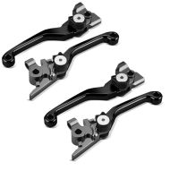 2x spaksett bremsespak + clutchspak egnet for KTM EXC / -F SX / -F 14-21 sammenleggbar spak Xdure Flex svart økonomisett